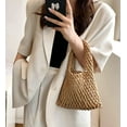thumbnail image 3 of Kukuzhu Mesh Tote Bag Women's Woven Handbags Summer Travel Purse Handbag Large Hobo Bag Texture Shoulder Bag, 3 of 7