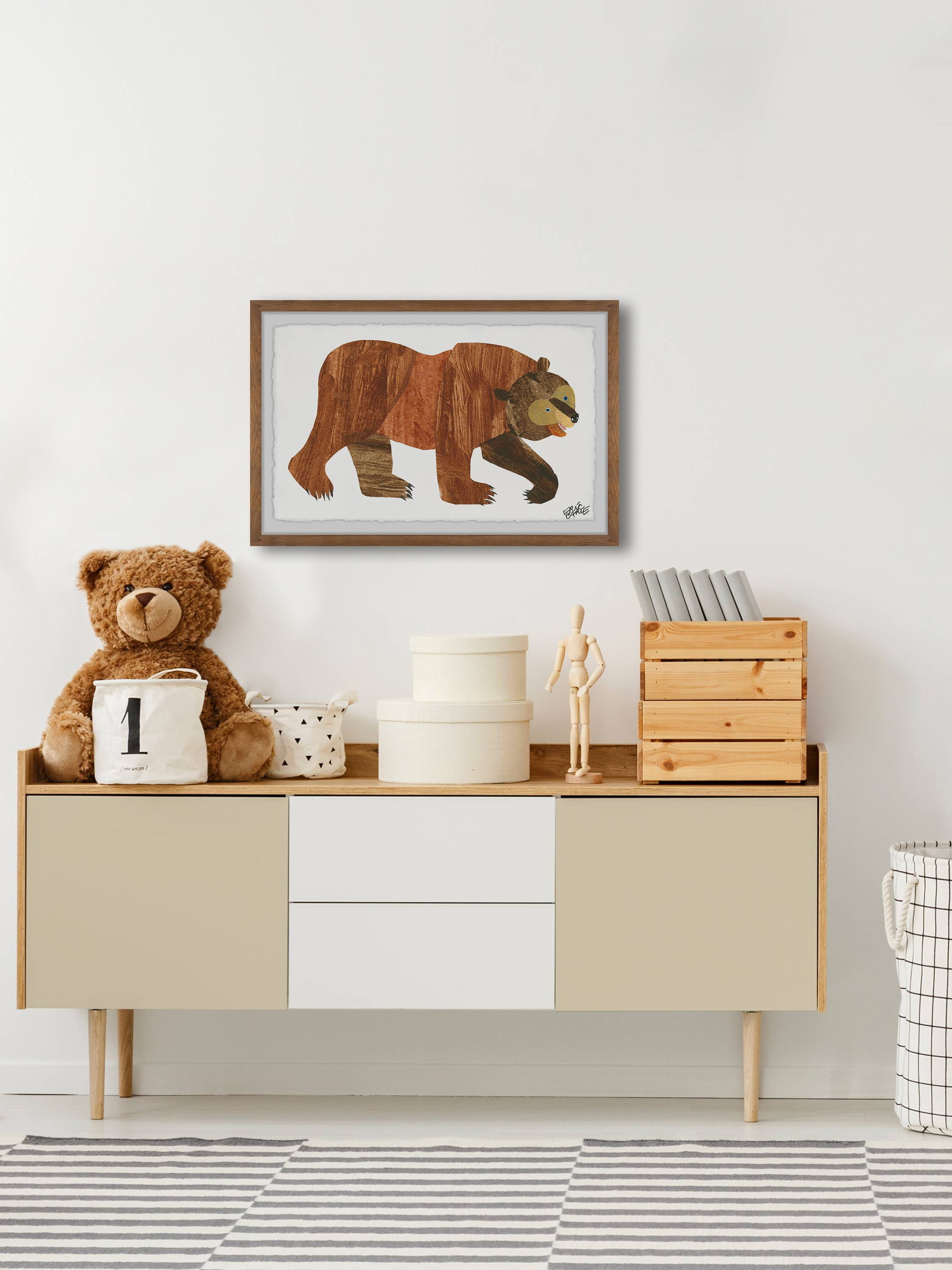 Marmont Hill Brown Bear By Eric Carle Framed Wall Art, 12.00" x 1.50"