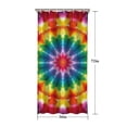 thumbnail image 5 of Colorful Rainbow Tie Dye Spiral Pattern Shower Curtain 36"x72" ,Bathroom Decorative Shower Curtains Set with 12 Hooks,Modern Waterproof Washable Shower Curtain, 5 of 6
