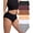 6Pack C, variant on FINETOO Cotton Underwear For Women High Waist Panties Cheeky Bikini Womens Briefs Soft Stretch Hipster for Ladies 6Pack S-XXL