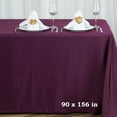 thumbnail image 3 of BalsaCircle 10 Pieces 90" x 156" Eggplant Purple Rectangle Polyester Tablecloths Table Linen, 3 of 5