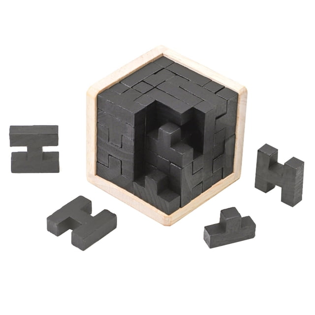 Rompecabezas de madera en forma de T de XIANXIAN, rompecabezas en forma de cubo, rompecabezas en forma de L, juguete educativo, juguete de inteligencia de madera, juego de rompecabezas para niños y