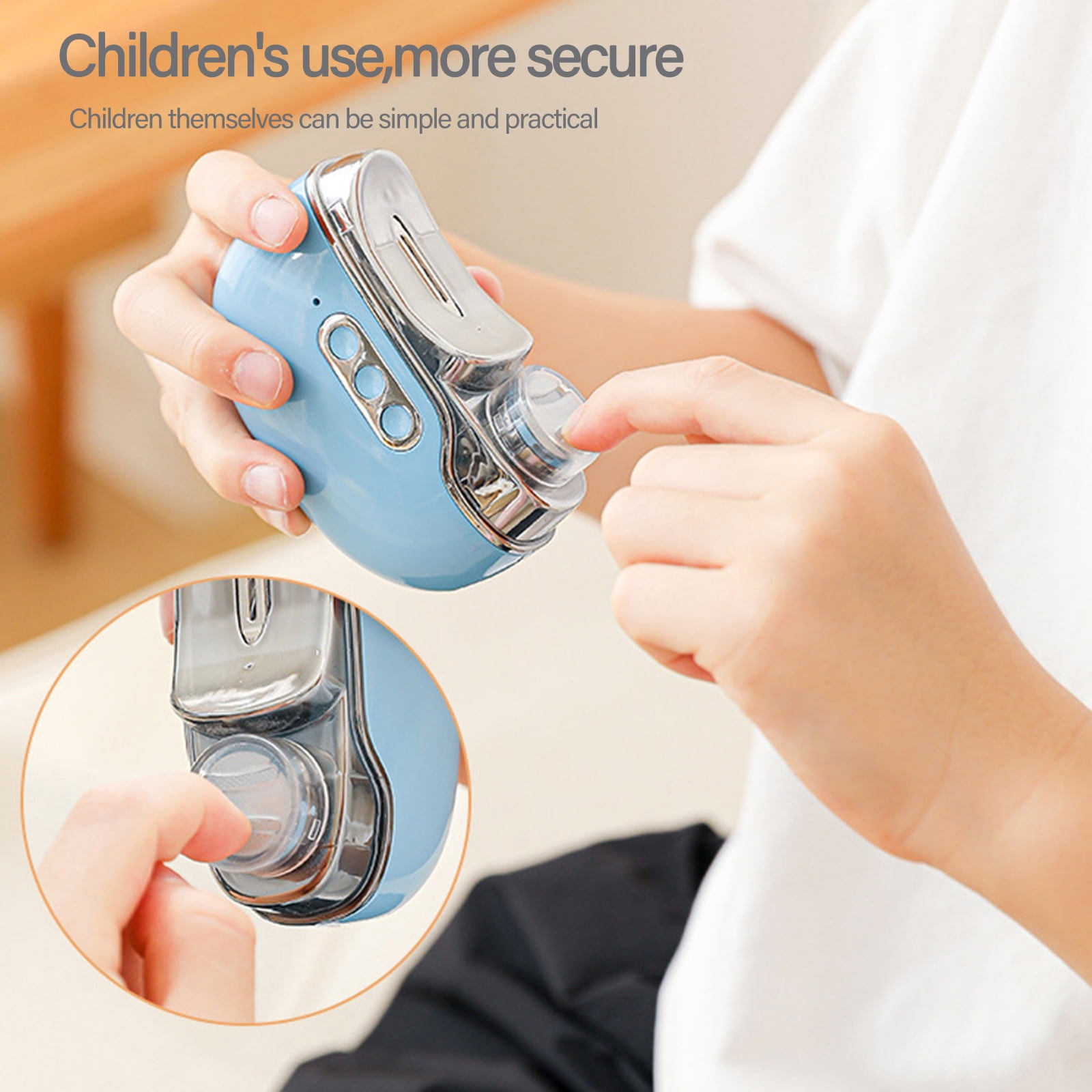 Professional Nails Care Baby Nails Trimmer 3 in 1 Electric Nails Cutter Light 3 Speeds Fingernail Polisher for Kids Adults