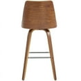 thumbnail image 5 of Maklaine 30" Modern Faux Leather Swivel Bar Stool in Cream/Walnut, 5 of 8