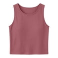 thumbnail image 3 of 1 PC Women's Tank Tops Linen Pants Jumpsuit Matching Set Casual Outfit Sleeveless Tops for Women, 3 of 4