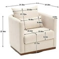 thumbnail image 7 of BISHE 360° Swivel Barrel Chair with Ergonomic Design, Comfortable Round Accent Chair for Living Room, Nursery, Bedroom, Office, Lounge, No Assembly Required (Beige Chenille), 7 of 7