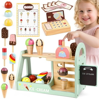 Ice Cream Counter Playset For Kids – 28-Piece Pretend Play Toy With Scoop, Cones & Toppings (Ages 3+)