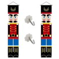 thumbnail image 2 of 2 Pieces Nutcracker Christmas Banners Sentry Soldier Model Banners For Christmas Decorations, Indoor And Outdoor Decor Needs (30 180 Cm / 12 71 Inch, 2 of 5