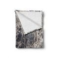 thumbnail image 2 of Marble Print Soft Flannel Fleece Throw Blanket, Ceramic Style Grunge Scratches Formless Lines and Cracks Artwork, Cozy Plush for Indoor and Outdoor Use, 50" x 70", Tan Beige Dark Taupe, by Ambesonne, 2 of 6