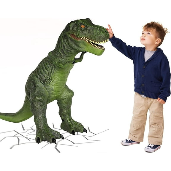 Gzsbaby Realistic 28" Dinosaur Toys for Boys Kids Action Figures, Green