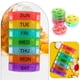 thumbnail image 2 of 1 juego de pastillero semanal, organizador de pastillas de viaje, compartimento para pastillero, 2 of 5