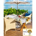 thumbnail image 5 of Fsddascl Spring Sunflower Outdoor Tablecloth - 60x102 Inch Rectangle Dining Table Cover, Yellow Plaid Butterfly Country Art Waterproof Outdoor Table Cloth with Umbrella Hole & Zipper for Patio, 5 of 7