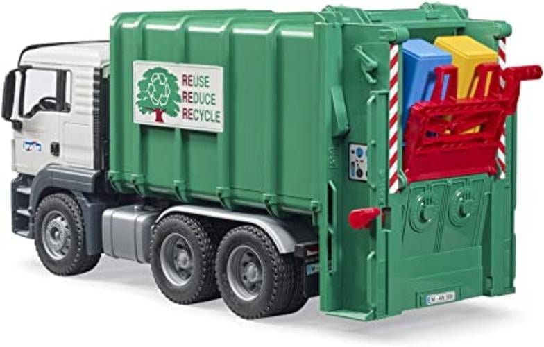 bruder green garbage truck 11420101 bruder green garbage truck 11420101