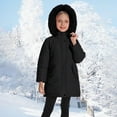 thumbnail image 5 of newwalpole Girls' Winter Warm Coat Fleece Lined Long Jacket with Furry Hood Black for Size 11-12 Years, 5 of 6
