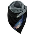 thumbnail image 3 of Yuanlong Winter Scarves Double-Layer Triangle Buckle Abstract Pattern Short Thickened Scarf Winter Versatile Neck Gaiter, 3 of 5