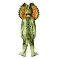 thumbnail image 4 of Dilophosaurus Dinosaur Costume for k'ids, Realistic Frilled Dino Jumpsuit with Hood, Gloves and Shoe Covers, Halloween Ch'ild Cosplay Outfit, 4 of 4