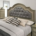 thumbnail image 6 of Furniture of America Bunde Wood Tufted Headboard Queen Bed in Gray, 6 of 7