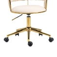 thumbnail image 4 of Home Office Desk Chair，Modern Adjustable Computer Executive Chair，Rotating makeup chair，suitable for office, home, bedroom use,ivory color, 4 of 9