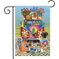 thumbnail image 2 of Groovy Pups Spring Garden Flag Hippies Dogs Humor 12.5" x 18", 2 of 4