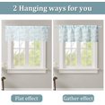 thumbnail image 2 of Blue Leaf Print Valance Curtains, 1 Panel Country Style Easy Care Window Valances, Rod Pocket Decorative Short Drapes for Living Room, W 52 x L 18, 2 of 6
