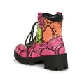 thumbnail image 3 of Women Hardware Cap Toe Lace-Up Chunky Lug Sole Combat Boot 19557, 3 of 6