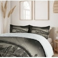 thumbnail image 6 of Ambesonne New York Duvet Cover Sets, Brooklyn Bridge Night, 2-Queen, Dark Sepia Black, 6 of 7
