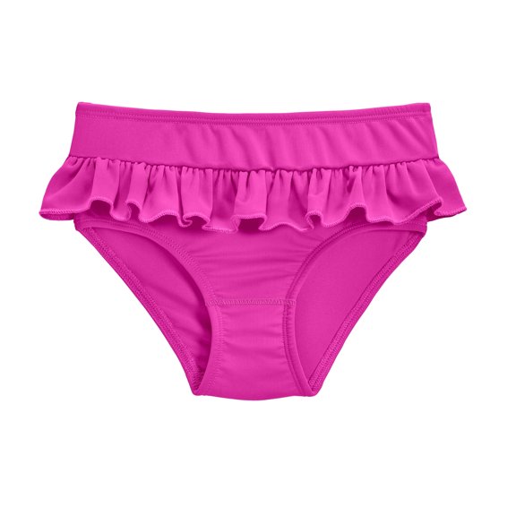 Girls UPF 50  Ruffle Swim Briefs | Hot Pink