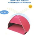 thumbnail image 4 of Hibalala Fully Automatic 27.55" x 19.68" Beach Tent, Red, 4 of 6