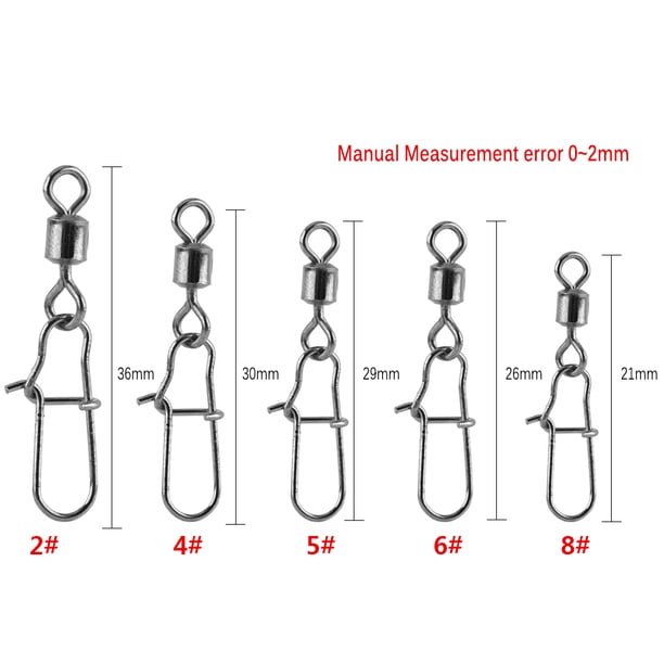 Connecteurs Pêche Roulement Billes Roulements à Billes En Acier Inoxydable Pour Pêche – 20/50/100 Pièces, Connexion Fluide Magnetic Loop
