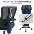 thumbnail image 2 of Ergonomic Office Chair with Footrest, Adjustable Lumbar Support and Headrest, High Back Mesh Executive Computer Chair with 360-Degree Swivel Black, 2 of 7