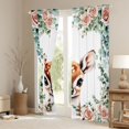 thumbnail image 3 of Feelyou Cute Deer Moose Blackout Curtains Set of 2 (52x84 Each) for Teen, Jungle Flower Botanical Window Curtains, Kawaii Jungle Animal Curtains and Drapes, Window Curtains Decor, 3 of 6