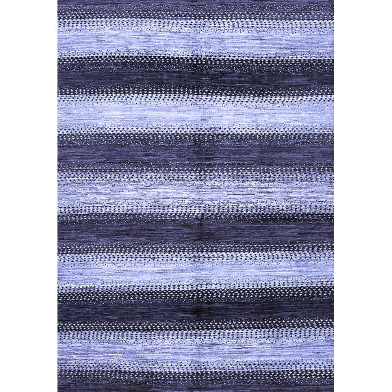 Ahgly Company Indoor Rectangle Abstract Blue Modern Area Rugs, 2' x 3'