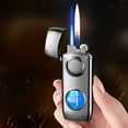 thumbnail image 6 of QuLuJing Cigarette Lighter, Flame Lighter Windproof Flame Adjustable Rechargeable Portable Lighter with Visible Window for Camping Cooking, 6 of 6