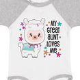 thumbnail image 4 of Inktastic My Great Aunt Loves Me- cute and happy llama Boys or Girls Baby Bodysuit, 4 of 5