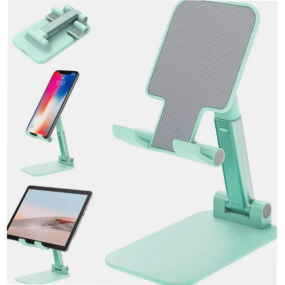Adjustable Cell Phone Stand, Foldable Phone Holder Tablet Stand for Desk, Angle Height Adjustable Cell Phone Stand