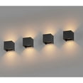 thumbnail image 1 of Apliques de pared cuadrados fáciles de instalar para exteriores con luz hacia arriba y hacia abajo, lámpara de pared LED moderna con diseño de aluminio totalmente impermeable para baño, escalera,, 1 of 5