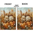 thumbnail image 2 of Fall Fun Bunny Garden Flags 12x18 Inch for Outside, Autumn Oil Painting Pumpkin Standard Vertical Linen Flags for House, Animal Front Yard Backyard Lawn Flags Outdoor Decor, 2 of 6