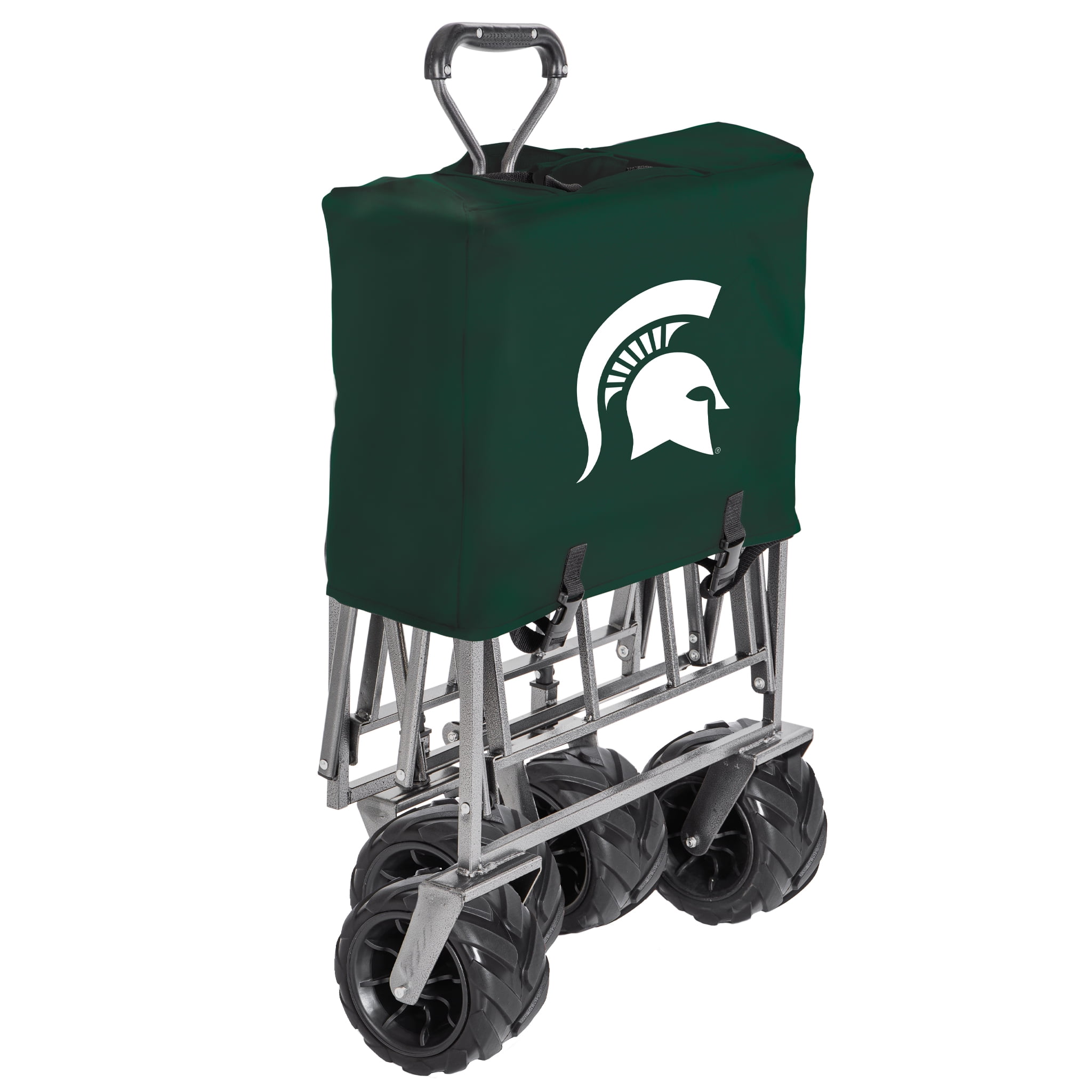 Smart Design Collegiate Heavy Duty Sports Wagon- Michigan St Spartans