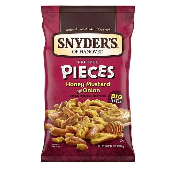 Snyders,  Honey Mustard & Onion Pretzel Pieces 22 oz.