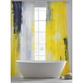thumbnail image 5 of Yellow Gray Abstract Sheer Curtains for Living Room Bedroom, Light-filtering Sheer Curtain, Modern Graffiti Brush Rod Pocket Voile Window Treatment Drapes, 52’’Wx108’’L, 2 Panels Set, 5 of 7