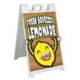 thumbnail image 1 of Fresh Squeezed Lemonade (24" X 36") Deluxe A-Frame Signicade, Includes 2 Removable Panels & Stand, 1 of 4