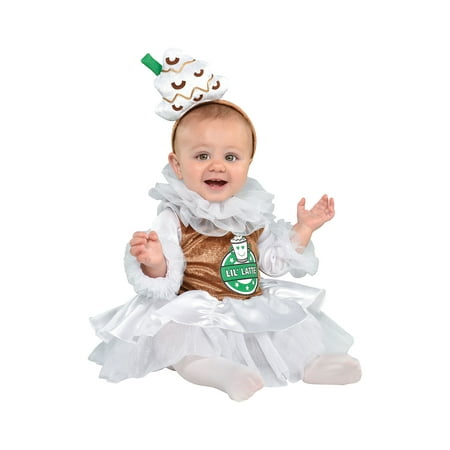 Barista Coffee Costume for Babies, Size 12 Months to 24 Months, Includes a Dress