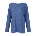 thumbnail image 3 of BDPORKAS Women's Tunic Knit Tops Lightweight Sweater Shirts Fall Casual Long Sleeve Crewneck Pullover Tops Blue S, 3 of 4