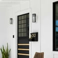 thumbnail image 5 of C Cattleya Matte Black Dusk to Dawn LED Outdoor Wall Light with Ripple Tempered Glass Shade(2-Pack), 5 of 7