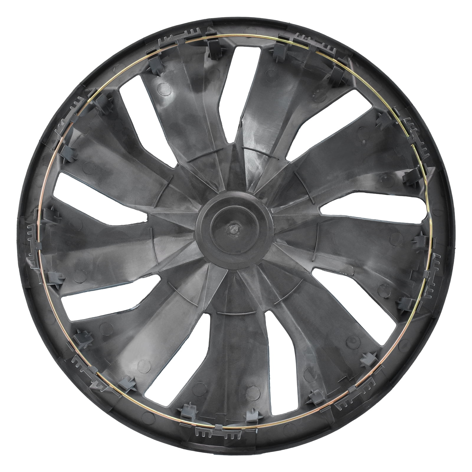 Hex Autoparts Hub Cap 15 inch Set of 4 fits R15 Tire & Steel Full Rim, Snap On Full Hubcaps Wheel Covers Universal for 15" Rims Red Black A-Type