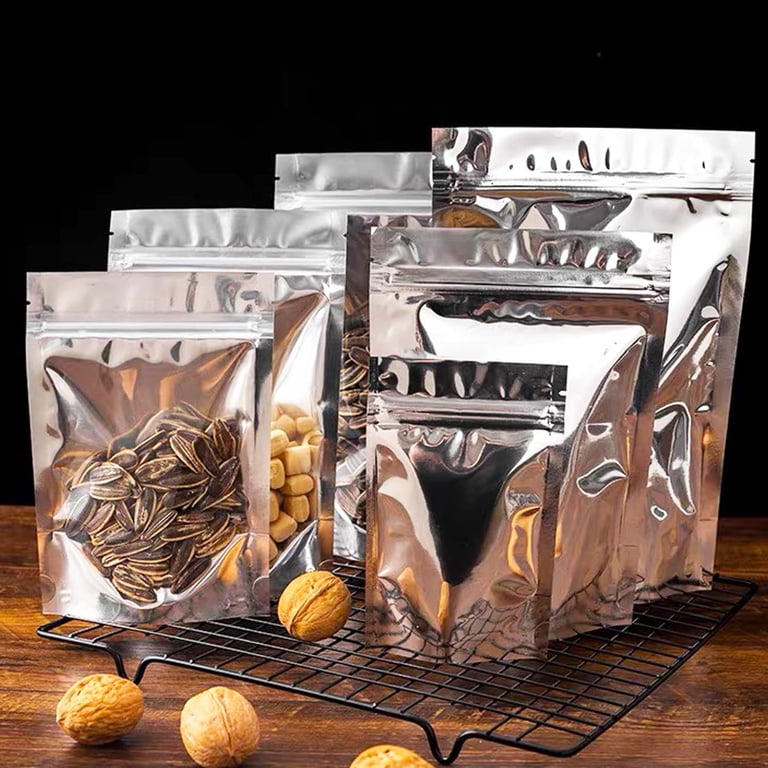 100 Pack 6x9 Inch 5 Mil Mylar Bags For Food Storage - Thick, Sealable Foil Bags For Coffee, Dry Goods