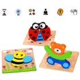 thumbnail image 2 of Rompecabezas de madera para niños pequeños YH 4 animales, 2 of 4