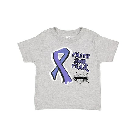 

Inktastic Ribbon Faith Over Fear Esophageal Cancer Awareness Boys or Girls Toddler T-Shirt