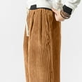 thumbnail image 6 of YUGYXL Drawstring Corduroy Pants for Men Plus Size Loose Tapered Pants Elastic Waist Breathable Comfy Lounge Pants Yellow M, 6 of 8