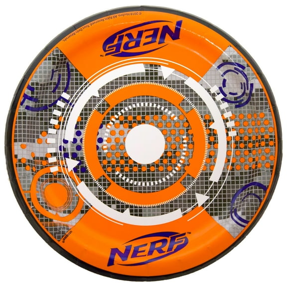 Unique Industries Nerf Party Paper Dessert Plates, 7 In, 8 Count